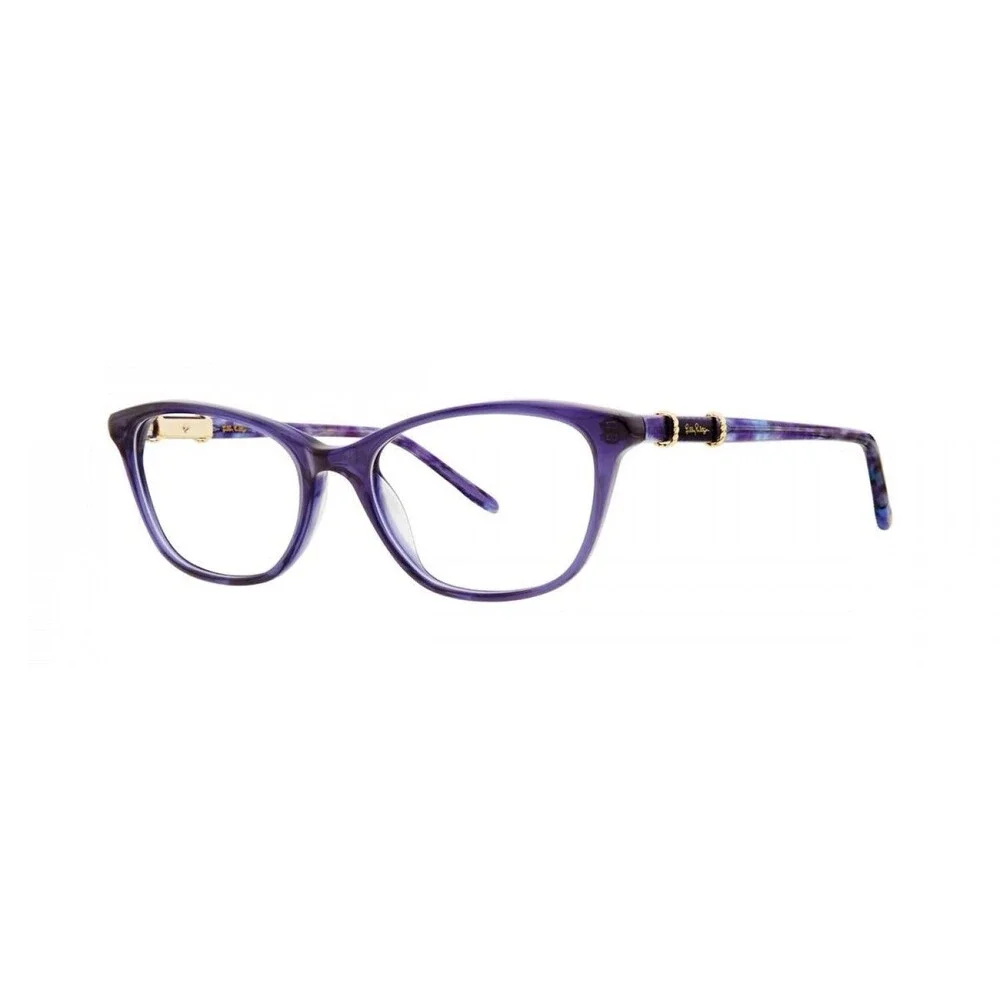 Lilly Pulitzer CASTILLA Eyeglasses 51-17 140 NV Navy Heather Tort MRSP$215 &Case